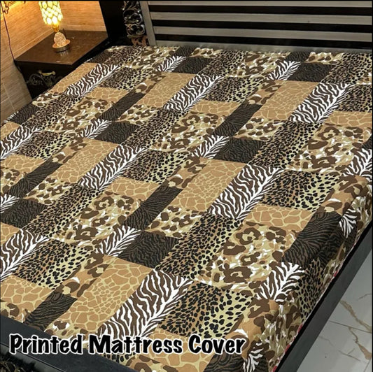 Water Proof Fitted Mattress Cover (Printed)