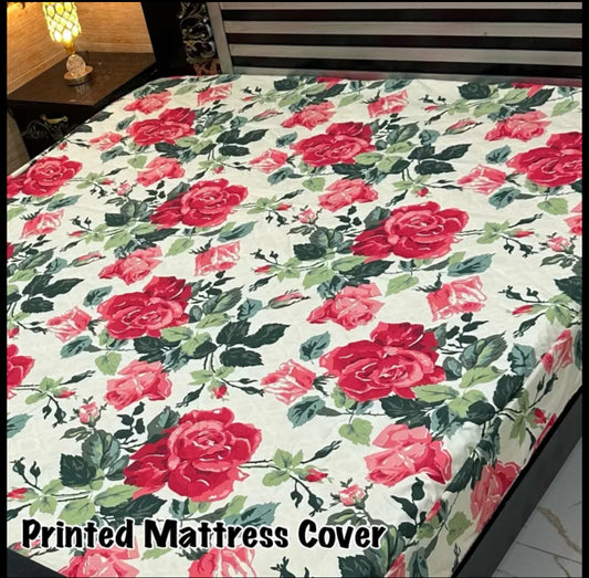 Water Proof Fitted Mattress Cover (Printed)