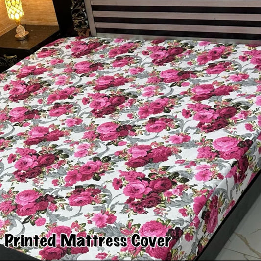 Water Proof Fitted Mattress Cover (Printed)